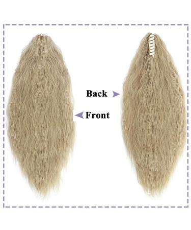 Ponytail Extension - 24 Medium Blonde Wavy Hair Piece with Clip | Realistic Corn Braid Hair Extensions for Effortless Style - Buy Online on GoSupps.com