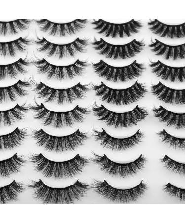 JIMIRE 20 Pairs False Eyelashes - 4 Styles Fluffy 3D Faux Mink Lashes Pack (12MM-16MM) - Best Value Bundle - Buy Online on GoSupps.com