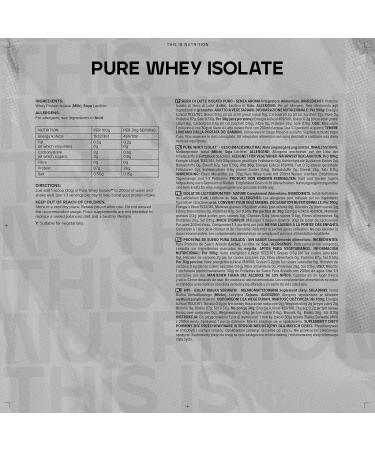 Pure Whey Protein Isolate Powder Shake 1kg - Unflavoured (Pack of 1) - Packaging May Vary - Buy Online on GoSupps.com