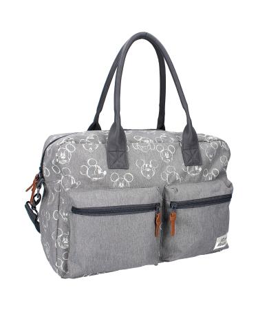 Mickey Mouse Endless Imagination | Changing Bag | Made of Durable and Leak-proof Polyester | Ideal for Travel | Grey - One Size