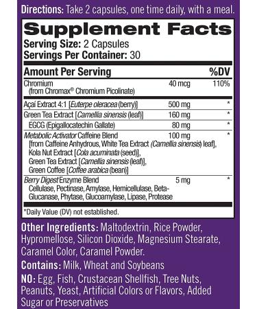 Natrol AcaiBerry Diet - 60 Capsules | Natural Weight Loss Supplement - Buy Online on GoSupps.com
