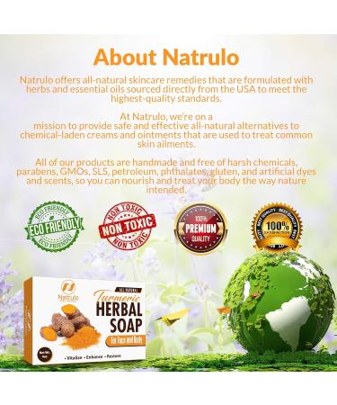 All-Natural Turmeric Soap Bar for Face & Body - Reduces Acne Brightens Scars Cleanses Skin - 4 Oz Made in USA - Ideal for All Skin Types - Buy Online on GoSupps.com