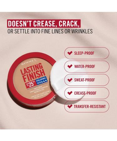 Rimmel London Long Lasting Finish 11 Caramel Compact Foundation Finish Soft Focus Matte Finish Full Coverage SPF20 Vegan Formula 7g - Buy Online on GoSupps.com