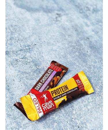Caveman Foods Double Dark Chocolate Protein Bars - 12 Pack (1.52 oz Each) - Buy Online on GoSupps.com