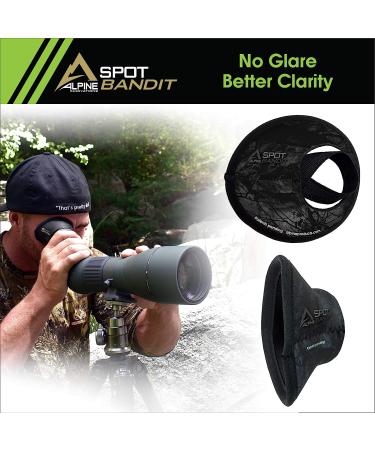 Alpine Innovations SpotSlicker Bandit - Water-Resistant Spotting Scope Eyeshield | Reduce Glare, Eye-Strain | One Size Fits All - Buy Online on GoSupps.com