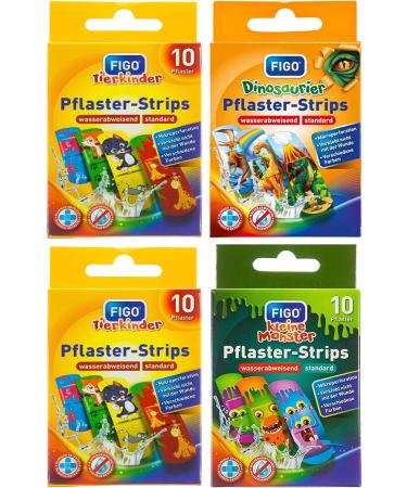 Buy Mountain Man Children's Plaster Strips - 40 Pack Water-Repellent & Skin-Friendly Colorful Designs for Boys & Girls - Clinically Tested - Buy Online on GoSupps.com