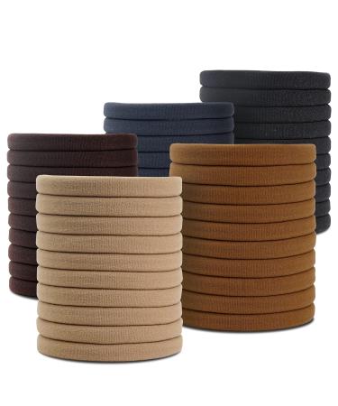 CELLOT 50PCS Elastic Hair Ties for Thick Hair - No Damage Black Hair Ties for Women - Ponytail Holders and Hair Accessories for Girls - 8cm Diameter (50 Count) - Buy Online on GoSupps.com