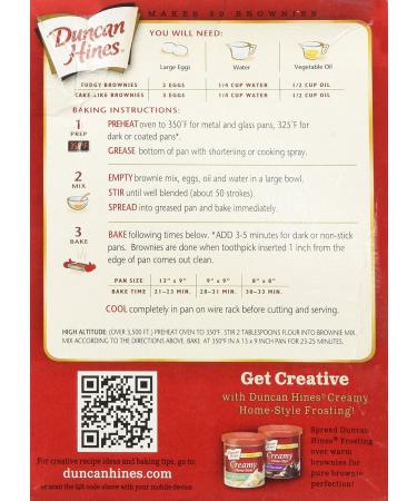 Duncan Hines Chewy Fudge Brownies 18.3oz Family Size - Delicious & Easy to Bake - Buy Online on GoSupps.com