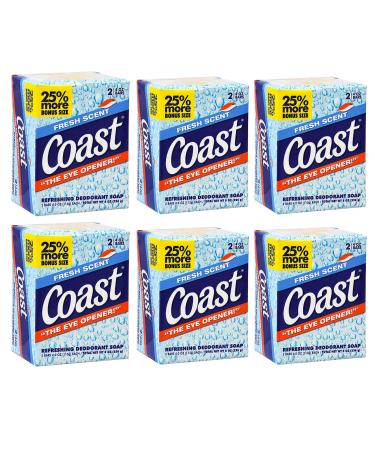 Lot of 12 Bars COAST Bath Soap Fresh Scent Each bar is 4.0 oz