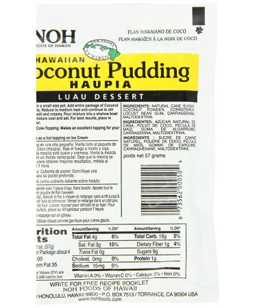 NOH Foods of Hawaii coconut pudding Haupia  2 Ounce Packages (Pack of 12) - Buy Online on GoSupps.com