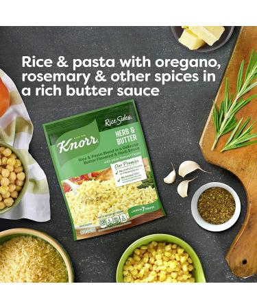 Knorr Rice Sides 5.4oz Pouch, Pack of 6 - Herb & Butter Rice Flavor - Buy Online on GoSupps.com