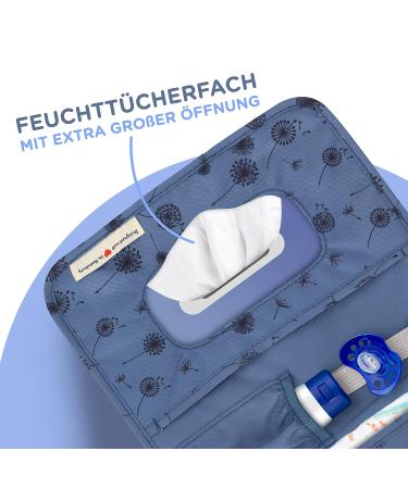 Jubi Blue Dandelion Diaper Bag with Changing Mat Compact & Spacious for On-the-Go Parenting - Buy Online on GoSupps.com