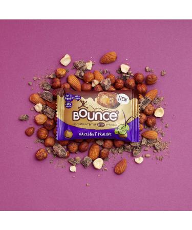 Bounce Hazelnut Praline Plant Protein Balls in Dark Chocolate Coating - 12 Vegan Protein Balls (12 x 40g) - Buy Online on GoSupps.com
