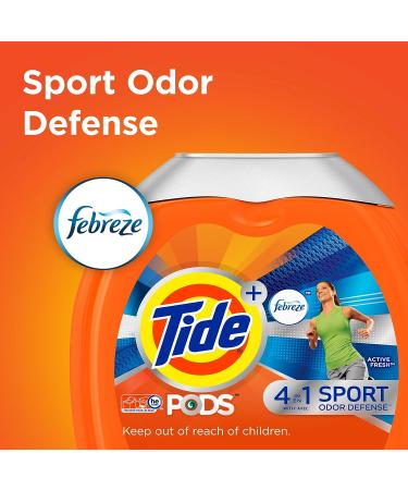 Tide PODS Plus Febreze Sport Odor Defense Laundry Detergent Pacs - Active Fresh Scent - 26 Count Pack - Buy Online on GoSupps.com