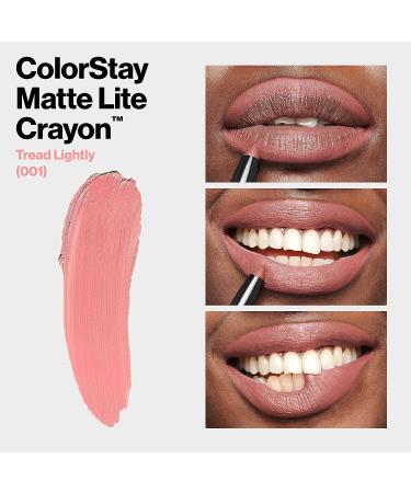 REVLON ColorStay Matte Lite Lipstick with Built-in Sharpener - Smudgeproof, Water-Resistant, Non-Drying - 001 Tread Lightly - Buy Online on GoSupps.com