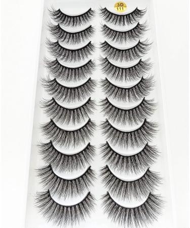 10 Pairs Natural 3D Mink False Eyelashes for Beauty - 38 Styles (3D111) - Buy Online on GoSupps.com