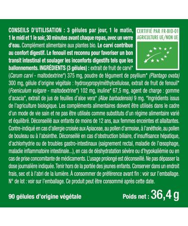 Laxatif Puissant BIO - Complexe de 5 Plantes + Pr biotiques - Contre Ballonnement & Constipation - Transit Naturel - Nutrimea - 90 G lules Vegan - Fabriqu en France - Buy Online on GoSupps.com