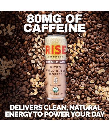 RISE Brewing Co. Oat Milk Nitro Cold Brew Latte | No Sugar | Vegan | Organic | Low Acidity | 7 fl. oz. (12 Pack) - Buy Online on GoSupps.com