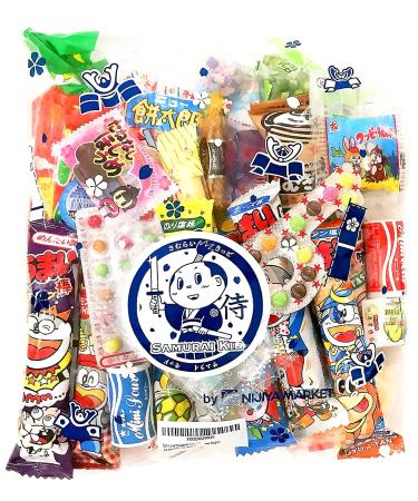 Samurai Kid Dagashi Set - Japanese Snack Assortment 30pc with Sticker - Buy Online on GoSupps.com
