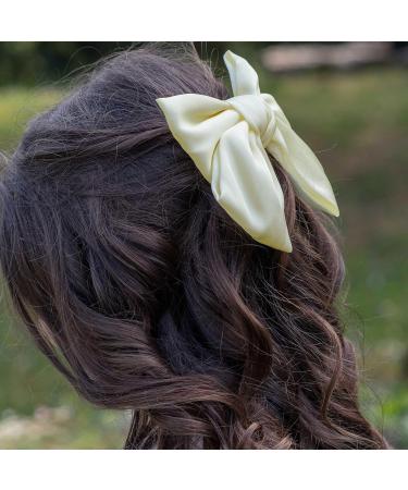 Buy Stylish Ivory Satin Loop Hair Clips for Women | Colorful Hair Clips & Loops for Girls - International Shipping - Buy Online on GoSupps.com