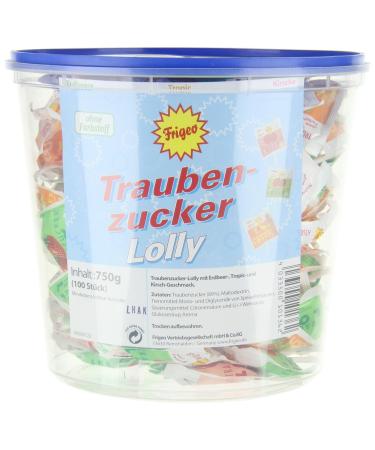 Frigeo Glucose Lollies - Strawberry Tropic & Cherry Flavors | 100 Pieces - 750g Bucket | International Shipping Available - Buy Online on GoSupps.com