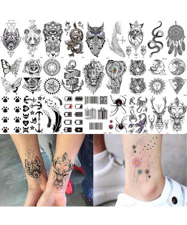 COKTAK 66 Sheets Small Black Animals Temporary Tattoos for Women Men Kids - Halloween Tattoo Stickers for Finger, Arm, Moon Space - Fake Tattoos for Adults Teens and Kids - Buy Online on GoSupps.com