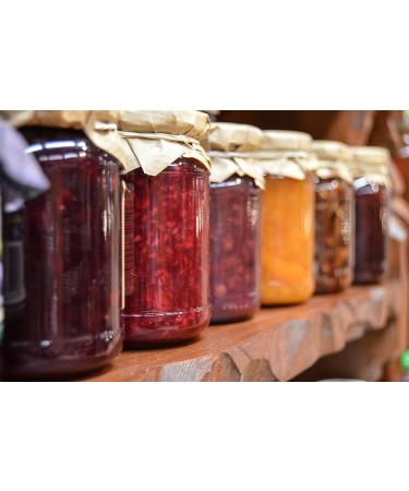 Jam Jar Cover Kit (5 Packs) - 24 Heat Sealing Covers Waxed Discs Rubber Bands and Blank Labels for Finishing 910g/2lb jam and Preserve Jars. - Buy Online on GoSupps.com