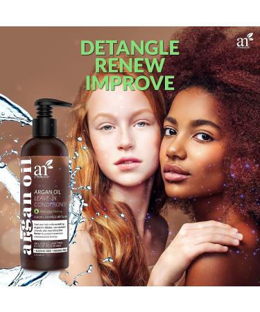 Artnaturals Argan Oil Leave-In Conditioner (12 fl oz) - Organic & Natural Treatment for Damaged, Dry, Color Treated Hair - Hair Loss Solution - Buy Online on GoSupps.com