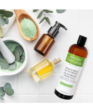 Vegetable Glycerine 16 oz / 473 ml -100% Pure & Natural Glycerin for Face Body & Hair. Ideal base in cosmetics toothpaste shampoos soaps DIY and other household items. - Buy Online on GoSupps.com