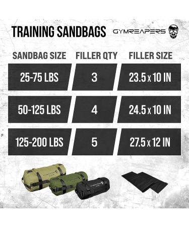 Gymreapers Strength Training Sandbags - Heavy Duty Workout Equipment for Home & Cross Training | Military Conditioning Exercises - OD Green (50-125 lbs) - Buy Online on GoSupps.com