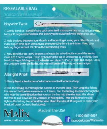 Malin LC1-42 Stainless Steel Wire 42-Feet, .01 Diameter 25-Pound Coil - Buy Online on GoSupps.com