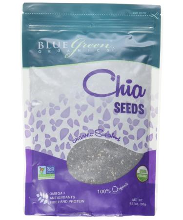 Blue Green Chia Seeds, 8.81 Ounce 8.81 Ounce (Pack of 1)