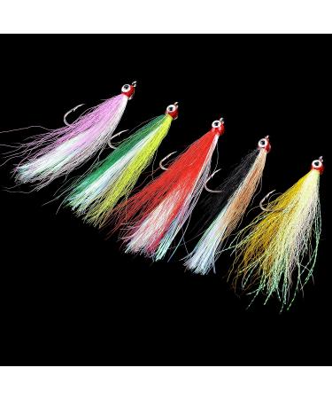 Classic Clouser Minnow Streamer Flies - 5pcs | Fly Fishing Lures for Trout, Bass, Saltwater & Freshwater - Buy Online on GoSupps.com