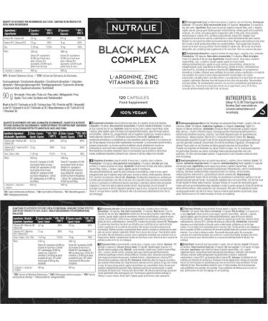Black Maca from Peru 32000mg - Extra Strong L-Arginine Zinc B6 B12 PRICE 2021 Energy Performance - Maca for Men Organic - High Concentration 20:1-120 Capsules Nutralie - Buy Online on GoSupps.com