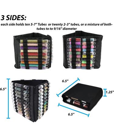 Mini Bead Tower Storage Unit - 6.5 Inches | Portable & Foldable Storage for Large and Small Bead Tubes | Clear Zippered Pouch Included - Buy Online on GoSupps.com