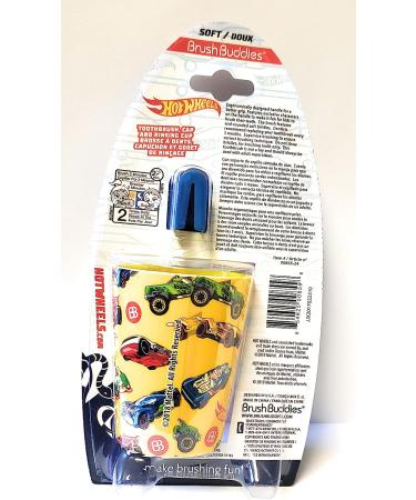 Hot Wheels Kids Toothbrushes Kit - Manual Toothbrushes for Toddlers 2-4 Years with Cover and Cup - 3PC - Buy Online on GoSupps.com