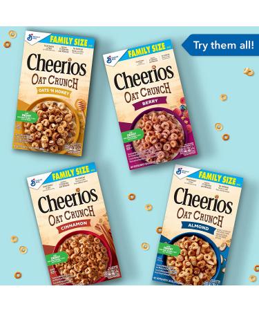 Cheerios Oat Crunch Almond Cereal 24 oz Family Size - Delicious Breakfast Option - Buy Online on GoSupps.com