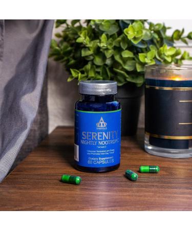 Thrivous Serenity Nightly Nootropic Sleep & Relaxation Formula with KSM-66 Ashwagandha L-Theanine Magnesium Glycinate & Melatonin 60 Vegan Capsules - Buy Online on GoSupps.com