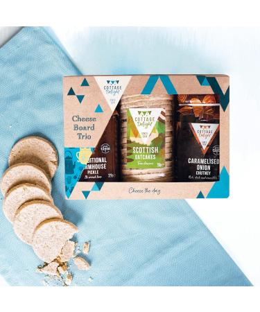 Cottage Delight - Cheese Board Trio - Traditional Farmhouse Pickle 320g - Scottish Oatcakes 250g - Caramelised Onion Chutney 350g - Buy Online on GoSupps.com