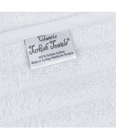 Classic Turkish Towels Premium 100% Turkish Cotton Ribbed Bath Sheet Set - 40x65 Inches, Extra Large, Quick-Dry, Absorbent, Luxury - Set of 3 White Towels - Buy Online on GoSupps.com