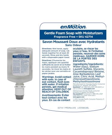 enMotion Gen2 Moisturizing Foam Soap Dispenser Refill 42714 - Dye and Fragrance Free - 1200 mL - 2 Bottles/Case - Buy Online on GoSupps.com