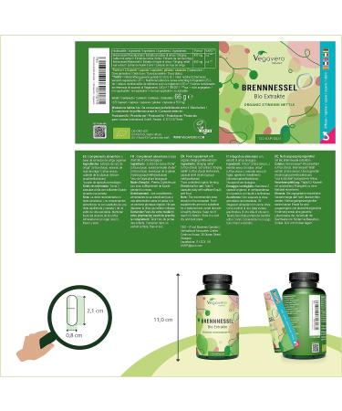 Organic Stinging Nettle Extract Vegavero - 2250mg Root & Leaf Extracts - Blood Sugar & Joint Health Support - Prostate Health - 120 Capsules - Vegan - Urtica Dioica - Buy Online on GoSupps.com