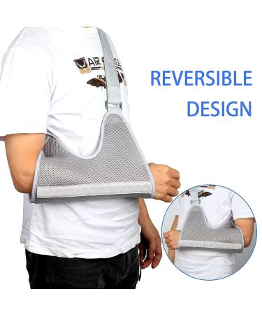 Reversible Medical Arm Sling Support for Men & Women - Shoulder, Elbow, Wrist Injury Relief - Adjustable Fit - Breathable Fabric - Aluminum Sheet Support - Buy Online on GoSupps.com