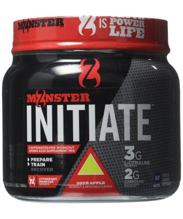 Cytosport Monster Initiate Nutritional Drink Pre Workout Powder Sour Apple Flavored 600 Gram (30 Servings)