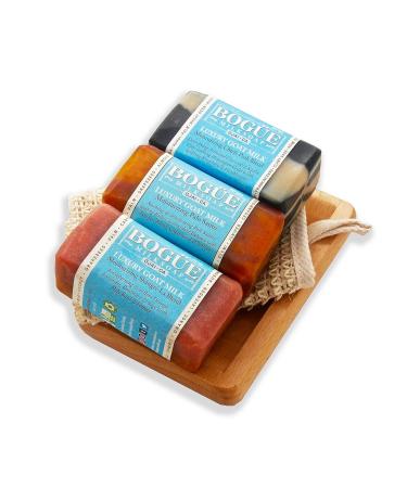 Buy Goat Milk Soap Gift Set | 3 Bar Moisturizing Soap - BOGUE No.9 & No.21 Blends | International Shipping - Buy Online on GoSupps.com
