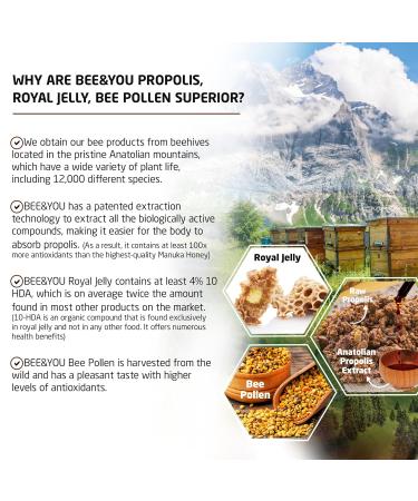 Bee and You Royal Jelly Raw Honey For Kids Propolis Extract 100% Natural Superfood Ultra Pure Immune Support Supplement Antioxidants Keto Paleo Gluten-Free 6.7 oz - Buy Online on GoSupps.com