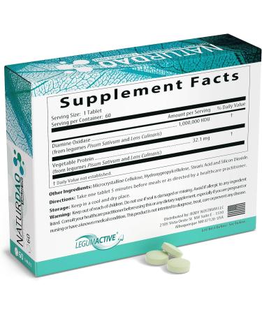 NATURDAO 1 000 000 HDU DAO Enzyme Supplement - Histamine Block & Food Intolerance Relief - 60 Tablets | International Shipping Available - Buy Online on GoSupps.com