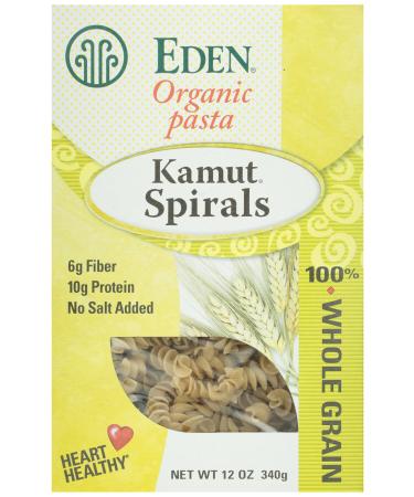 Eden Organic Kamut Spirals, 12 oz, 100% Whole Grain, Fusilli, Macaroni Cut, Non-GMO - Buy Online on GoSupps.com