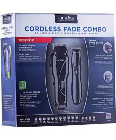 Andis Professional Cordless Fade Combo - Envy Lithium-Ion Clipper & Slimline Pro Li Trimmer Bundle with Neck Duster - Buy Online on GoSupps.com