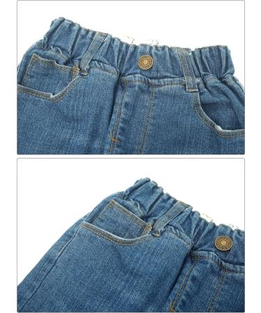 SEAUR Baby Boys Blue Ripped Jeans | Elastic Waistband | Stretch Denim Pants | 2-3 Years - Buy Online on GoSupps.com